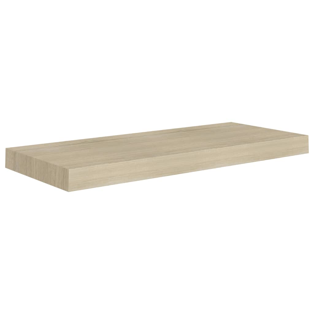 vidaXL Rafturi de perete suspendate, 2 buc., stejar 60x23,5x3,8 cm MDF