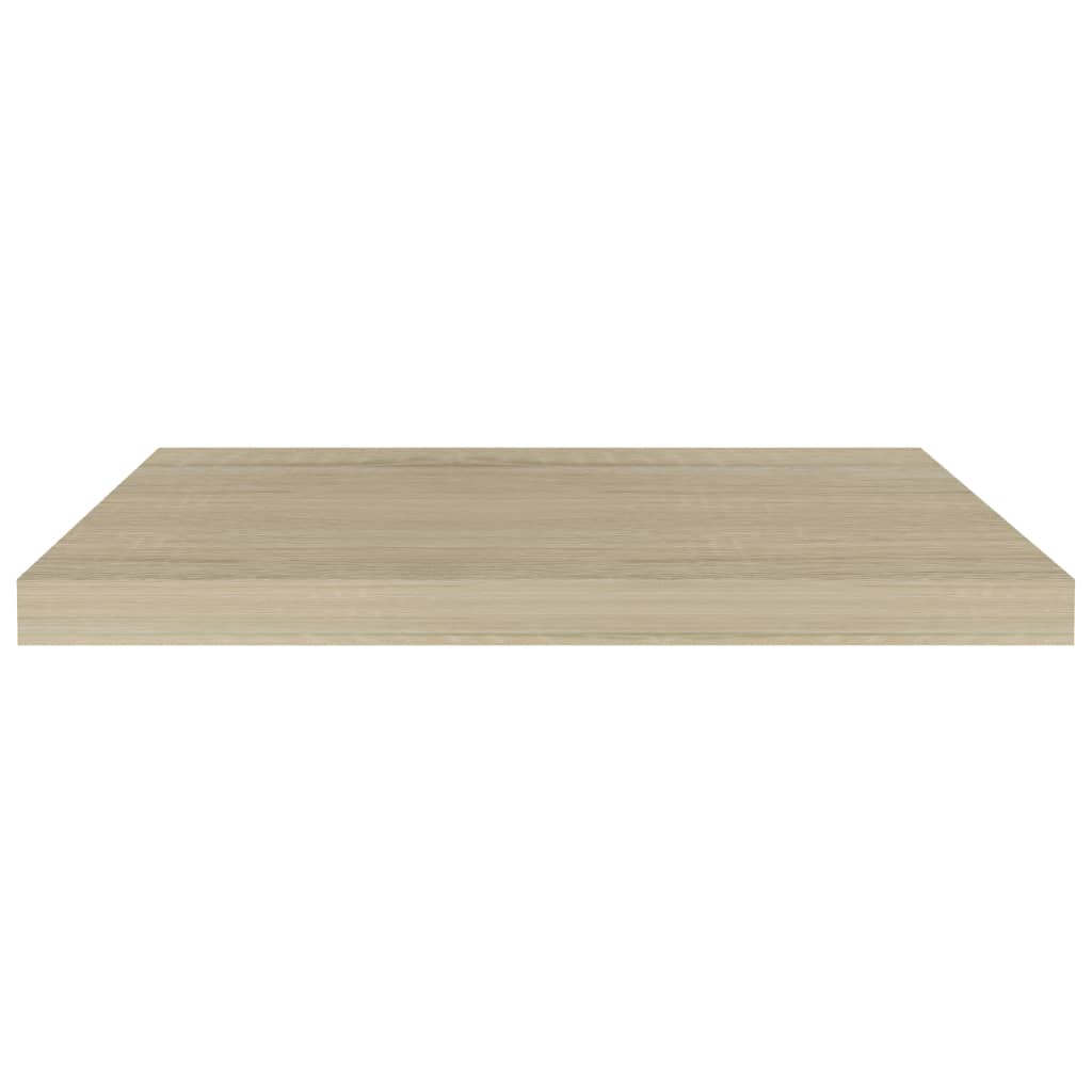 vidaXL Rafturi de perete suspendate, 2 buc., stejar 60x23,5x3,8 cm MDF