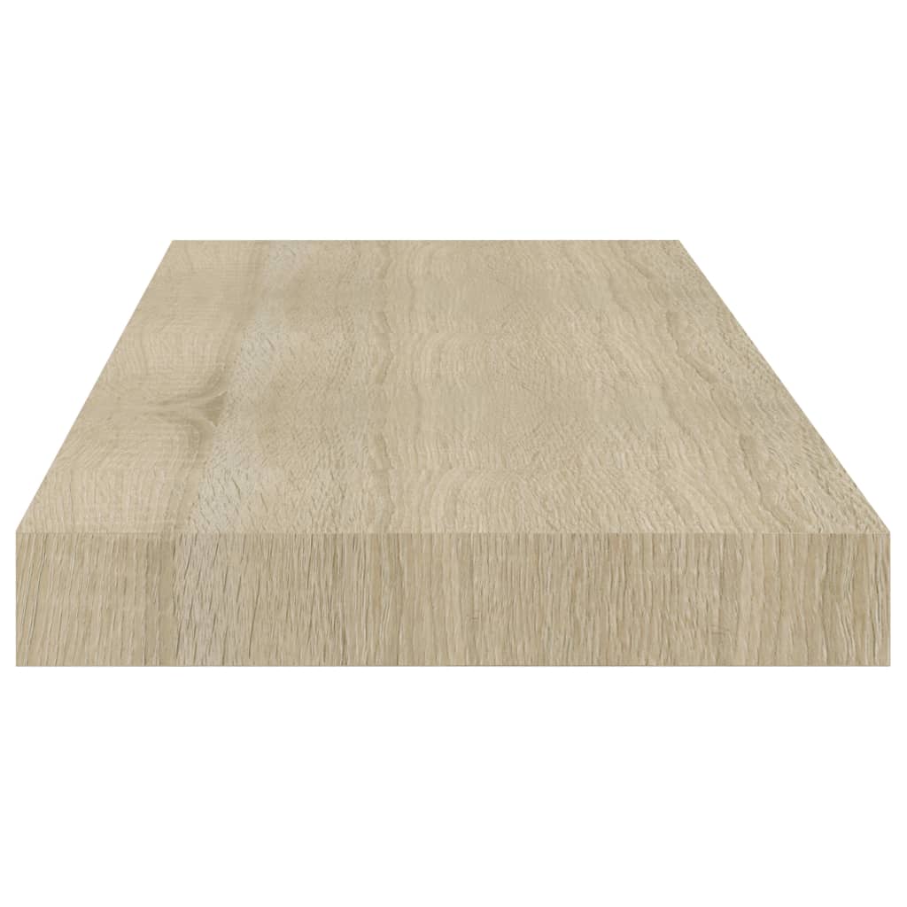 vidaXL Rafturi de perete suspendate, 2 buc., stejar 60x23,5x3,8 cm MDF