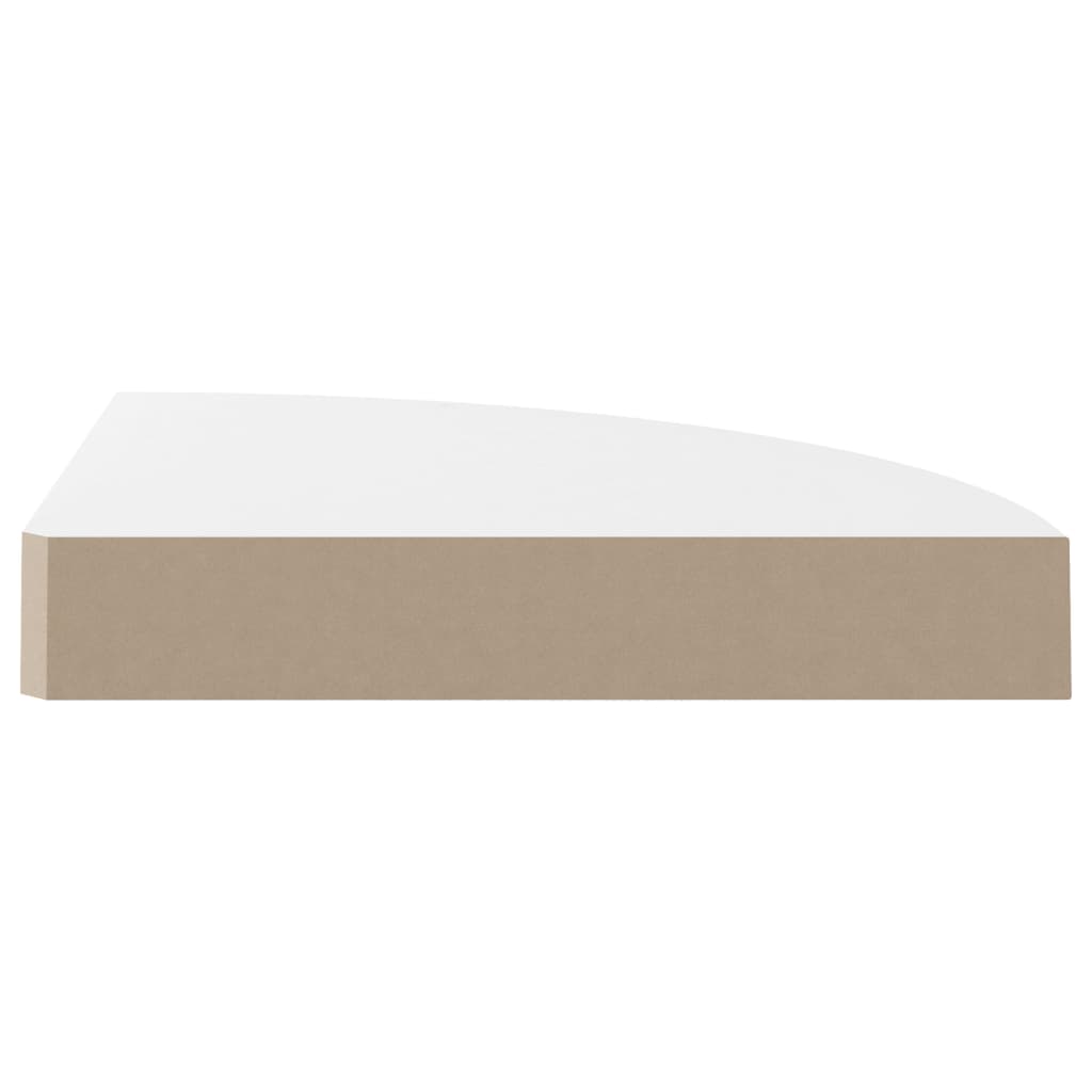 vidaXL Rafturi colț perete, 2 buc., alb extralucios, 25x25x3,8 cm, MDF vidaXL Rafturi colț perete, 2 buc., alb extralucios, 25x25x3,8 cm, MDF