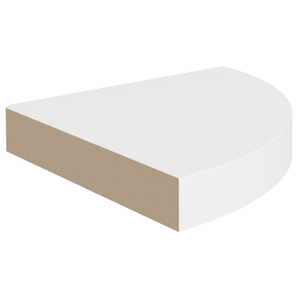 vidaXL Raft colțar de perete, alb, 25 x 25 x 3,8 cm, MDF vidaXL Raft colțar de perete, alb, 25 x 25 x 3,8 cm, MDF