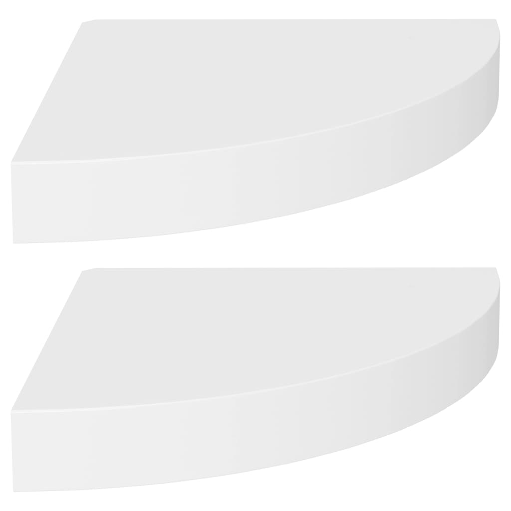 vidaXL Rafturi colțar de perete, 2 buc., alb, 25 x 25 x 3,8 cm, MDF vidaXL Rafturi colțar de perete, 2 buc., alb, 25 x 25 x 3,8 cm, MDF