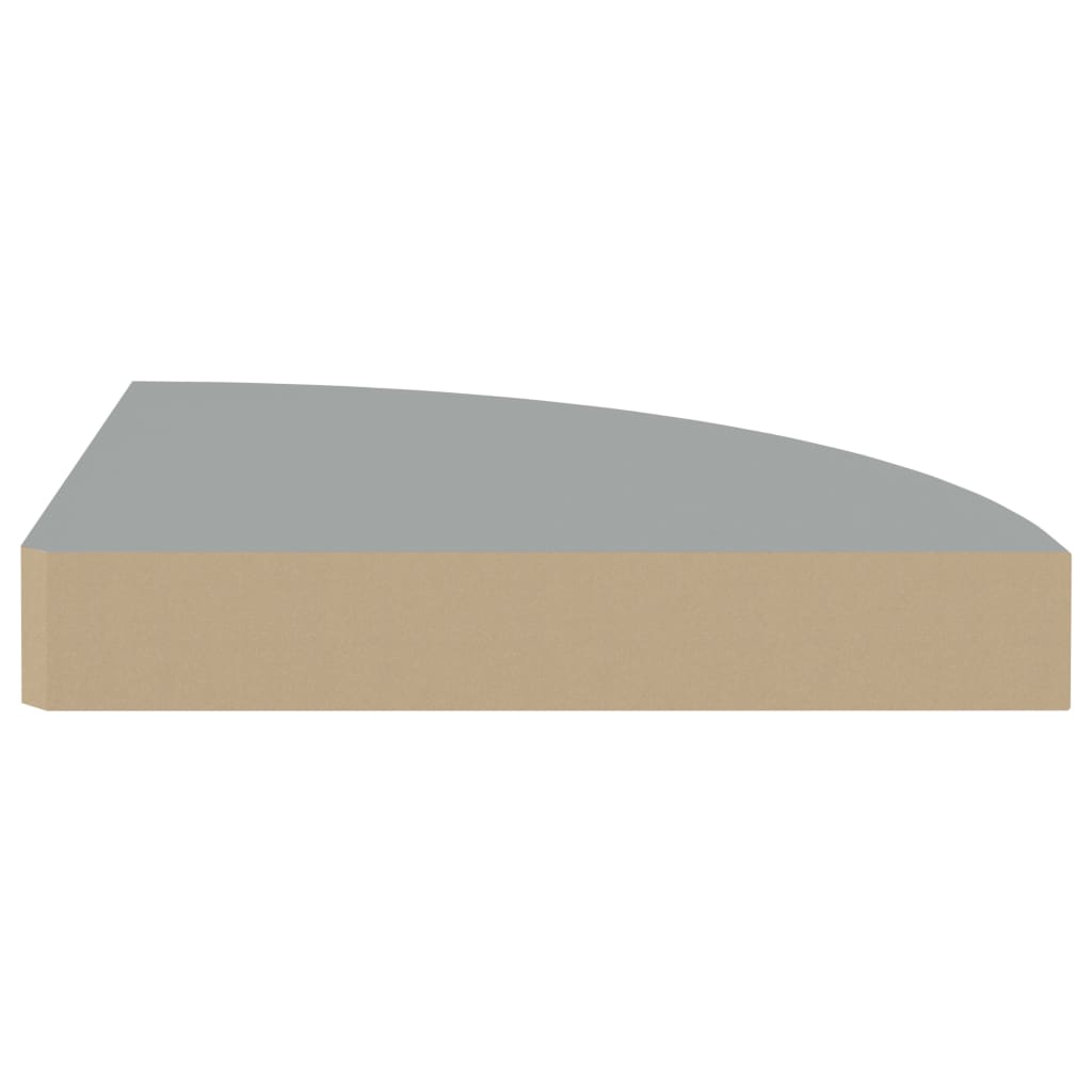 vidaXL Rafturi colțar de perete, 2 buc., gri, 25 x 25 x 3,8 cm, MDF vidaXL Rafturi colțar de perete, 2 buc., gri, 25 x 25 x 3,8 cm, MDF