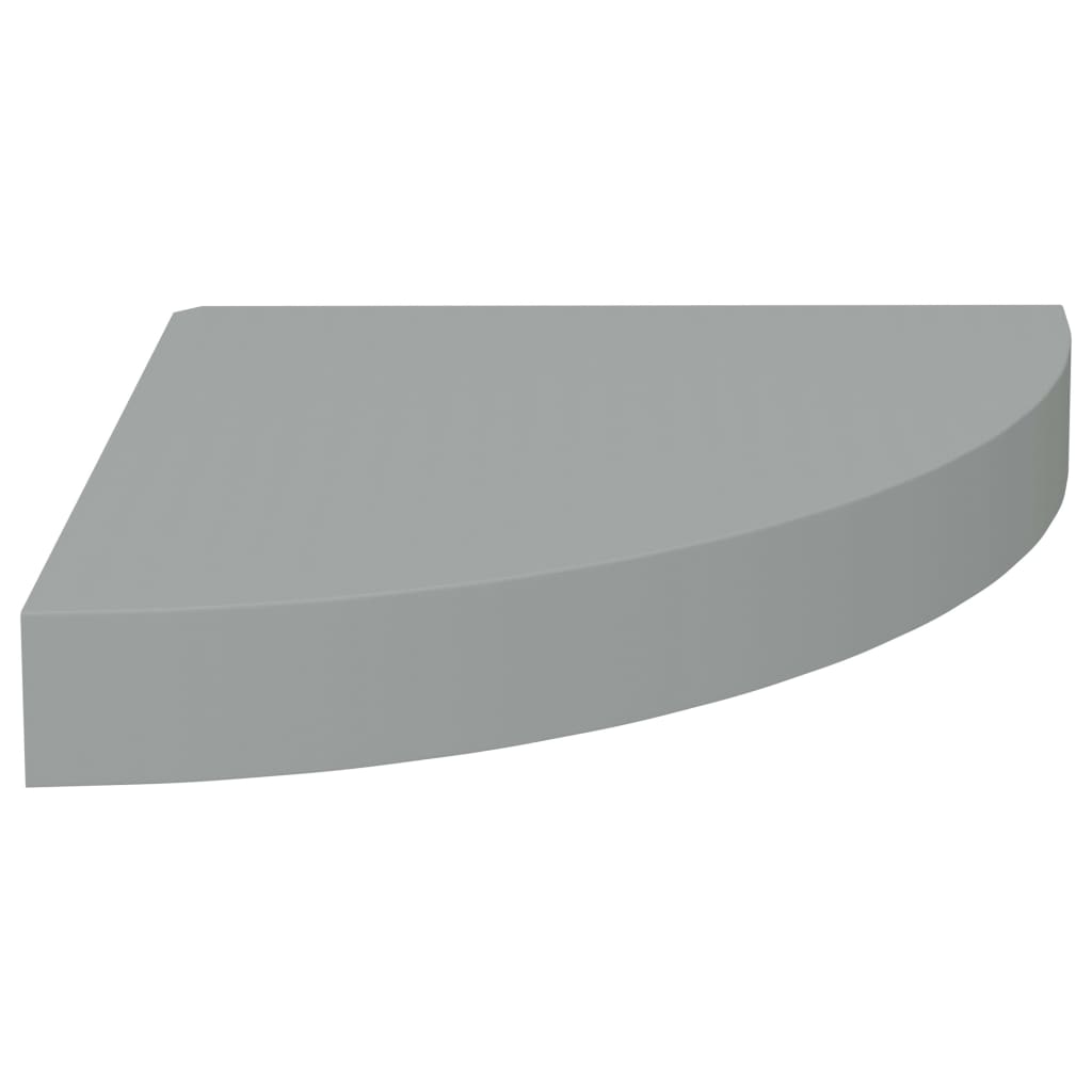 vidaXL Rafturi colțar de perete, 4 buc., gri, 25 x 25 x 3,8 cm, MDF vidaXL Rafturi colțar de perete, 4 buc., gri, 25 x 25 x 3,8 cm, MDF