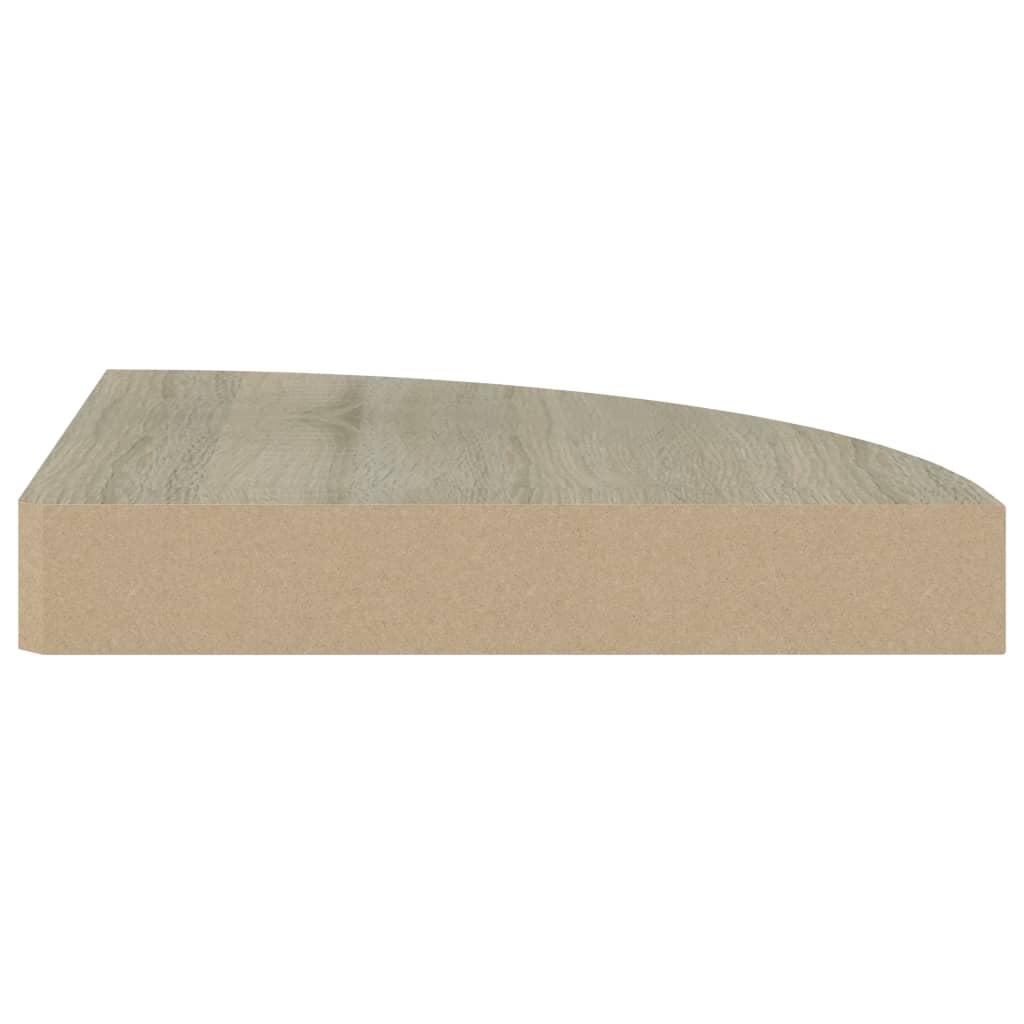 vidaXL Rafturi colț de perete, 2 buc., stejar, 25 x 25 x 3,8 cm, MDF vidaXL Rafturi colț de perete, 2 buc., stejar, 25 x 25 x 3,8 cm, MDF