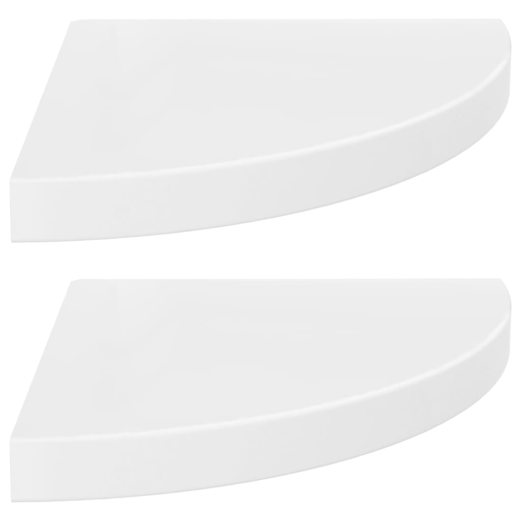 vidaXL Rafturi de perete, 2 buc., alb extralucios, 35x35x3,8 cm, MDF vidaXL Rafturi de perete, 2 buc., alb extralucios, 35x35x3,8 cm, MDF