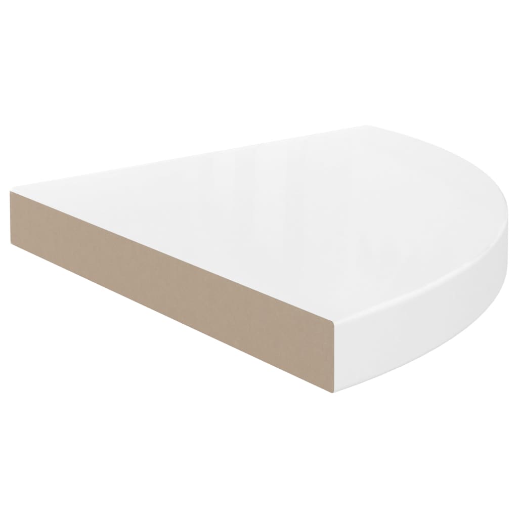 vidaXL Colțare suspendate, 4 buc., alb extralucios, 35x35x3,8 cm, MDF vidaXL Colțare suspendate, 4 buc., alb extralucios, 35x35x3,8 cm, MDF