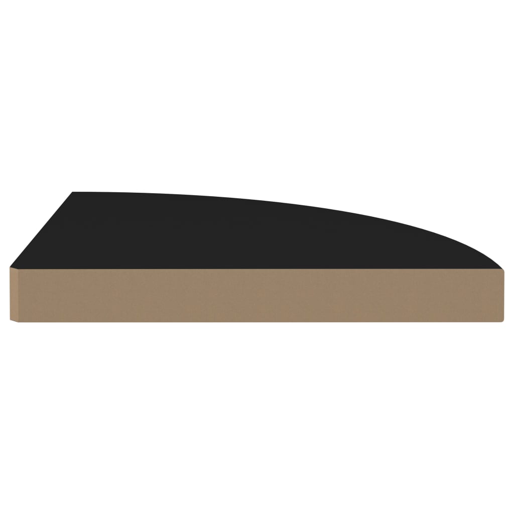 vidaXL Rafturi colțar de perete, 4 buc., negru, 35 x 35 x 3,8 cm, MDF vidaXL Rafturi colțar de perete, 4 buc., negru, 35 x 35 x 3,8 cm, MDF
