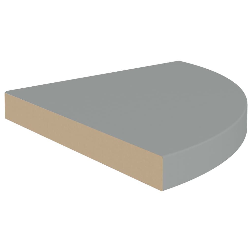 vidaXL Rafturi colțar de perete, 4 buc., gri, 35 x 35 x 3,8 cm, MDF vidaXL Rafturi colțar de perete, 4 buc., gri, 35 x 35 x 3,8 cm, MDF