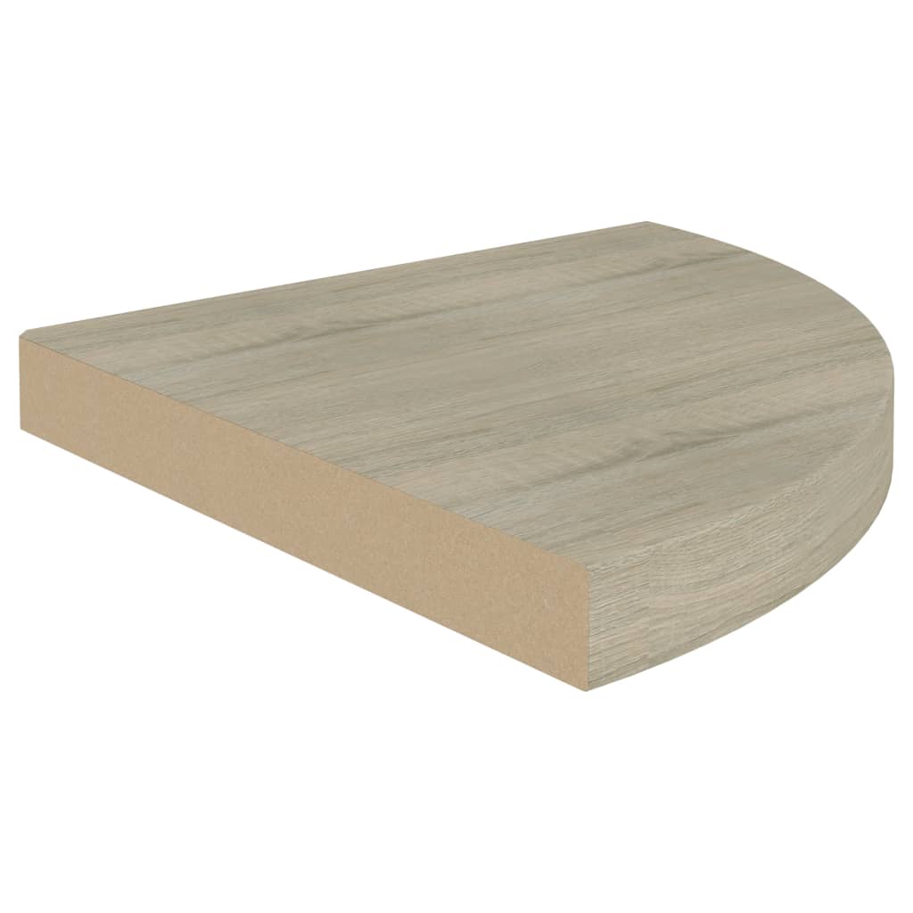 vidaXL Rafturi colț de perete, 2 buc., stejar, 35x35x3,8 cm, MDF vidaXL Rafturi colț de perete, 2 buc., stejar, 35x35x3,8 cm, MDF