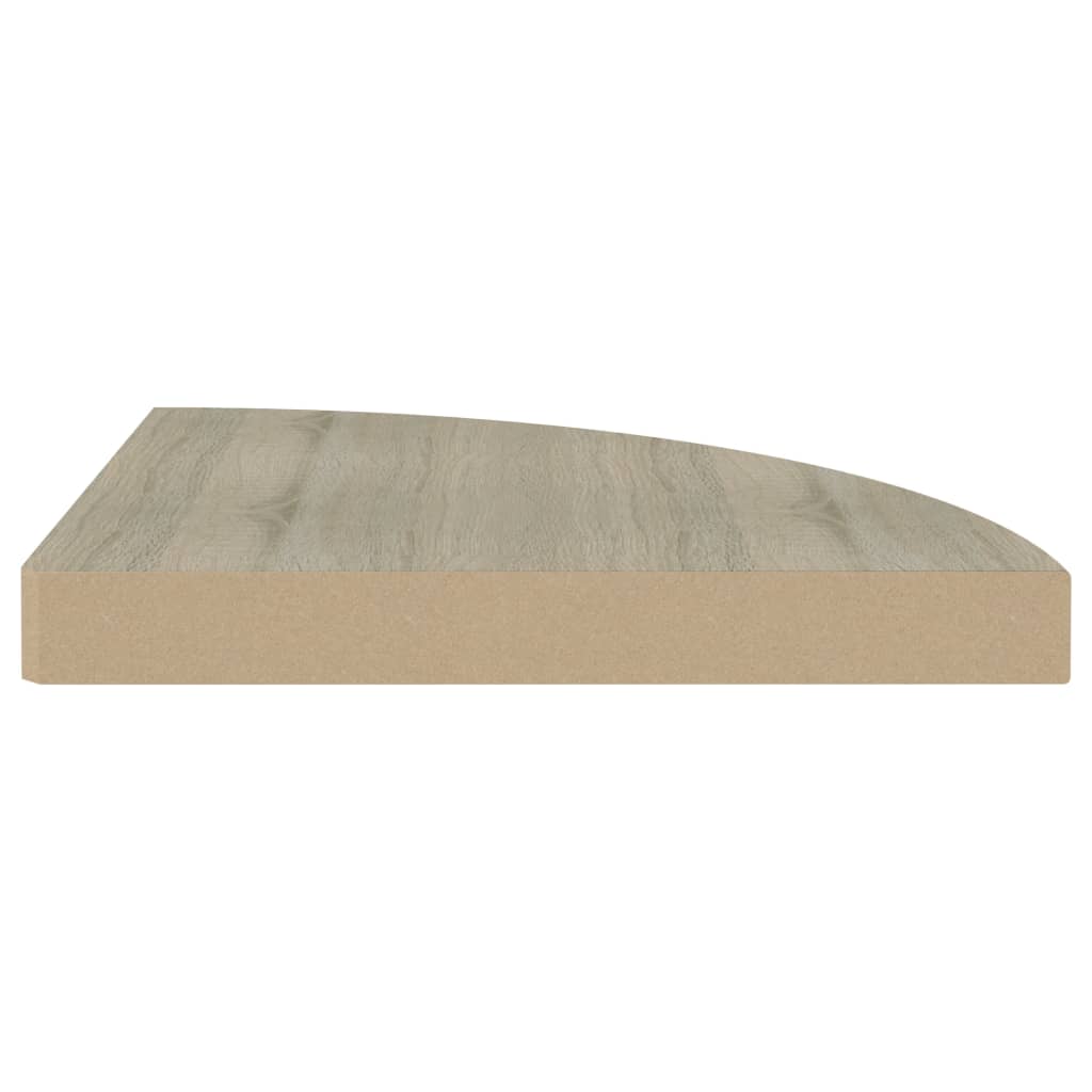 vidaXL Rafturi colț de perete, 2 buc., stejar, 35x35x3,8 cm, MDF vidaXL Rafturi colț de perete, 2 buc., stejar, 35x35x3,8 cm, MDF