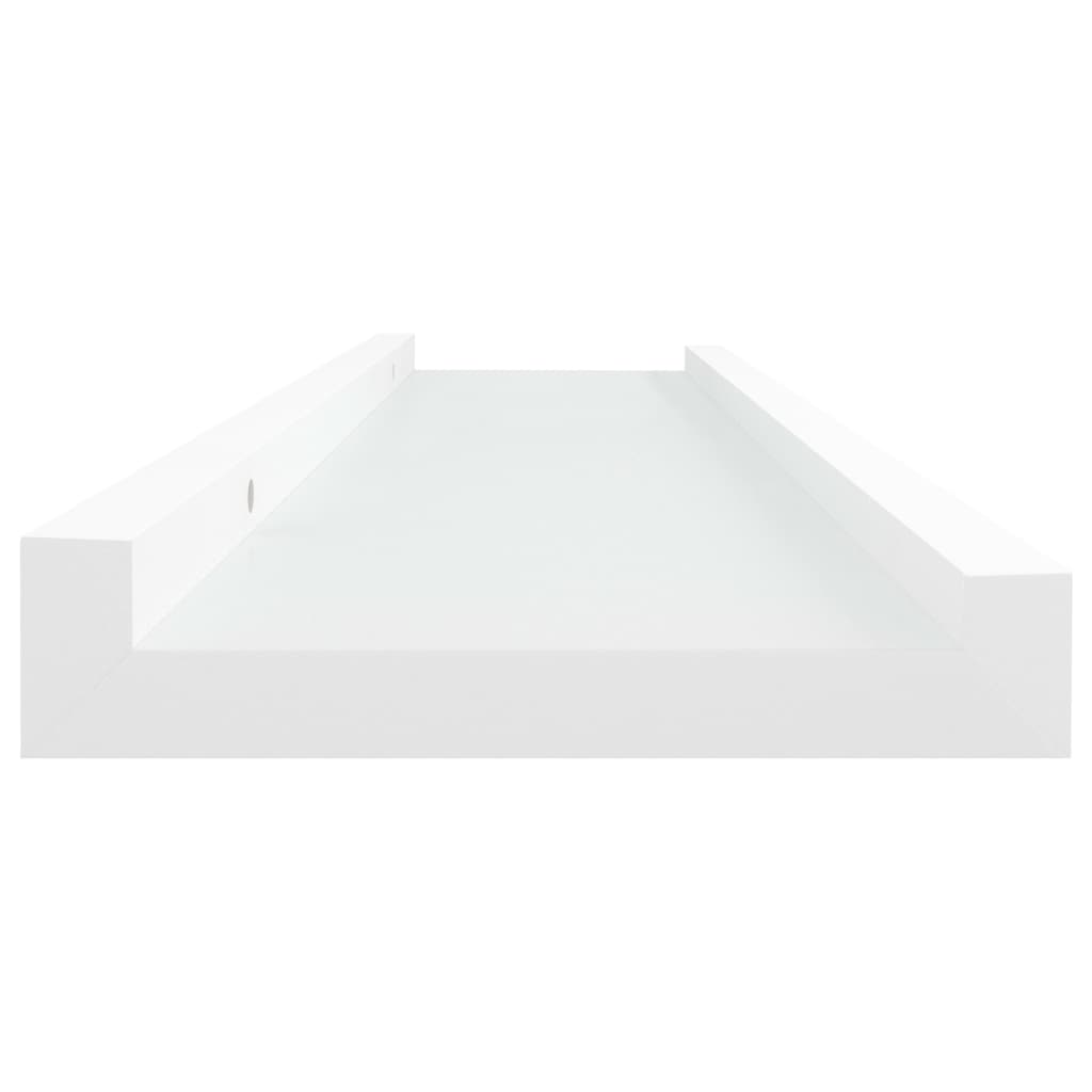 vidaXL Rafturi rame foto cu bordură, 2 buc., alb, 40 x 9 x 3 cm, MDF