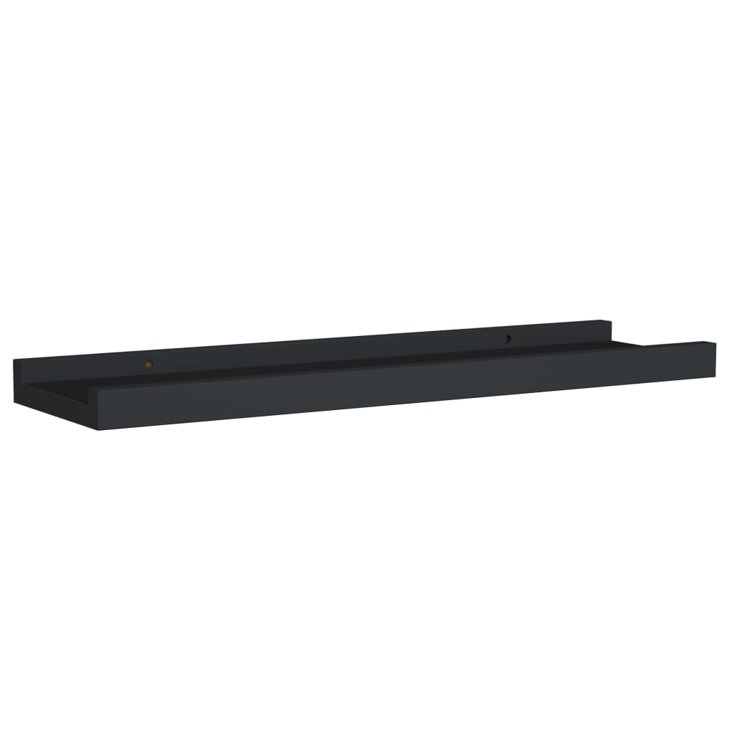 vidaXL Rafturi rame foto cu bordură, 2 buc., negru, 40 x 9 x 3 cm, MDF vidaXL Rafturi rame foto cu bordură, 2 buc., negru, 40 x 9 x 3 cm, MDF