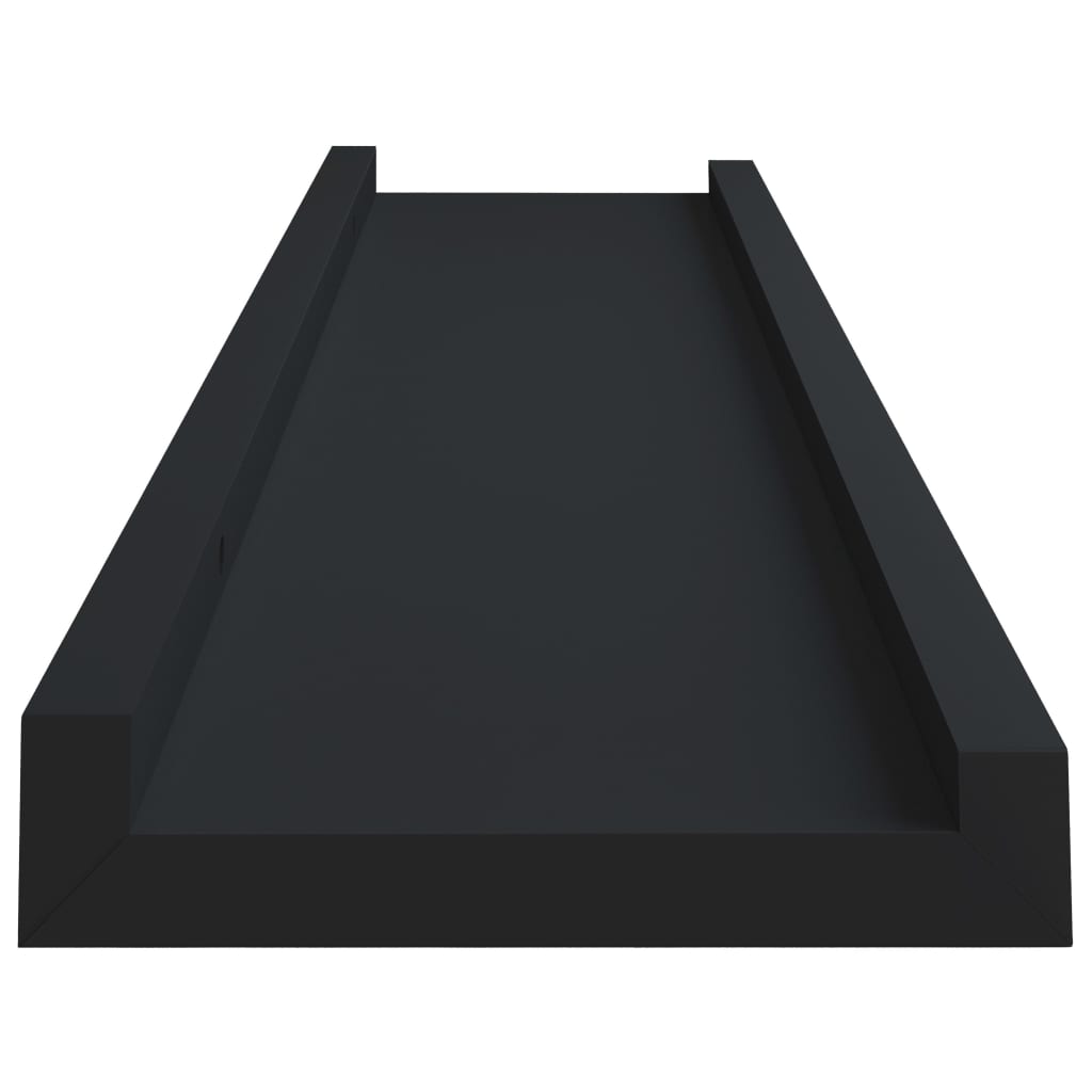 vidaXL Rafturi rame foto cu bordură, 2 buc., negru, 40 x 9 x 3 cm, MDF vidaXL Rafturi rame foto cu bordură, 2 buc., negru, 40 x 9 x 3 cm, MDF
