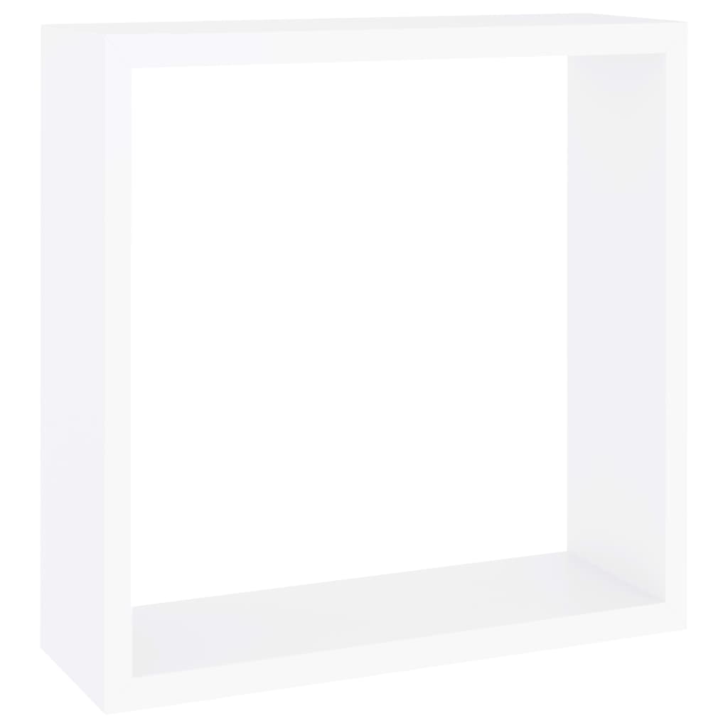 vidaXL Rafturi cub de perete, 3 buc., alb, MDF vidaXL Rafturi cub de perete, 3 buc., alb, MDF