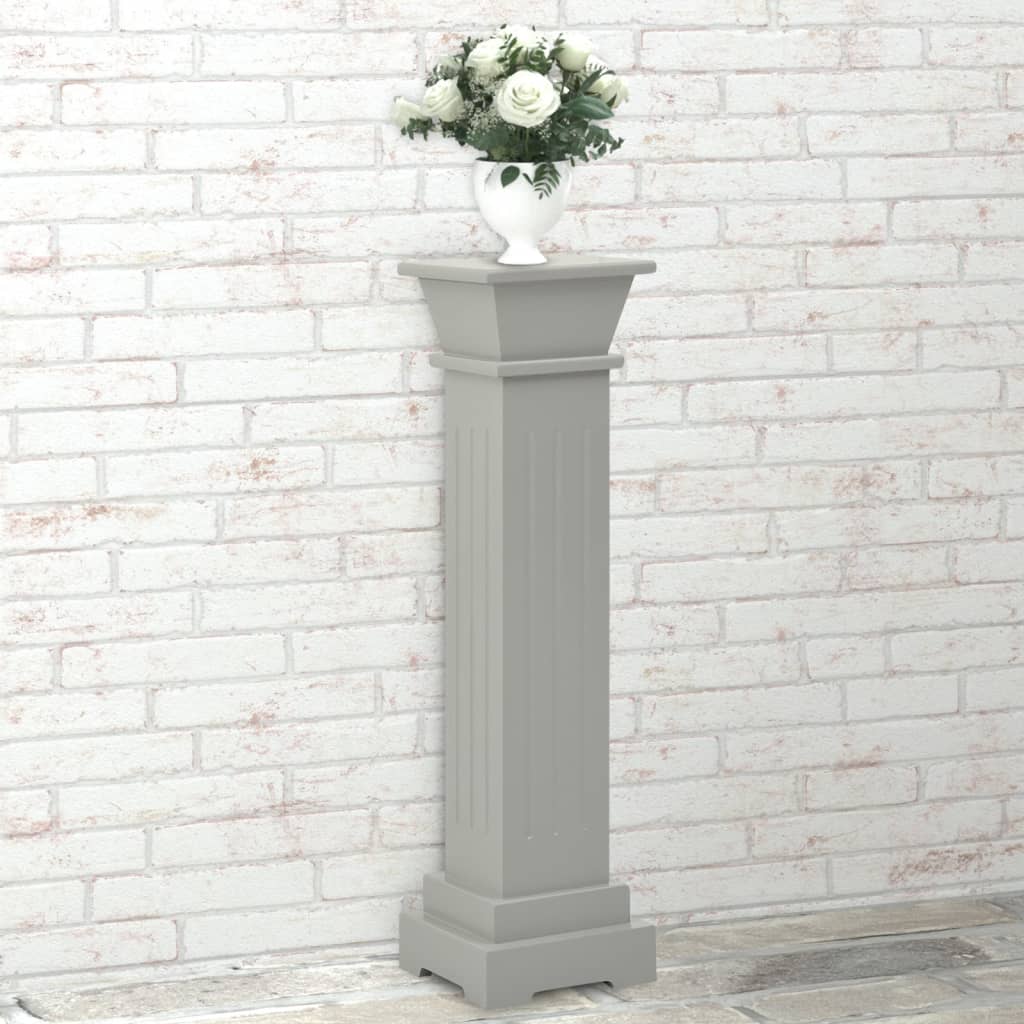 vidaXL Suport de plante clasic formă stâlp pătrat gri 17x17x66 cm MDF vidaXL Suport de plante clasic formă stâlp pătrat gri 17x17x66 cm MDF