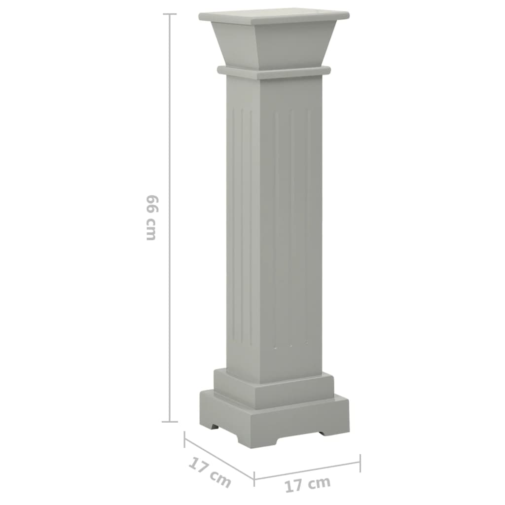 vidaXL Suport de plante clasic formă stâlp pătrat gri 17x17x66 cm MDF vidaXL Suport de plante clasic formă stâlp pătrat gri 17x17x66 cm MDF