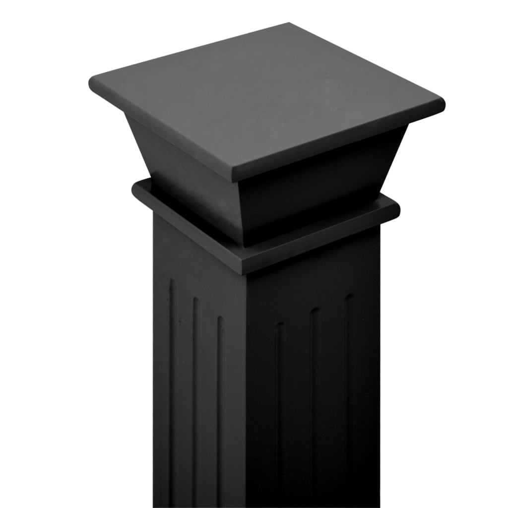 vidaXL Suport plante clasic formă stâlp pătrat negru 17x17x66 cm MDF