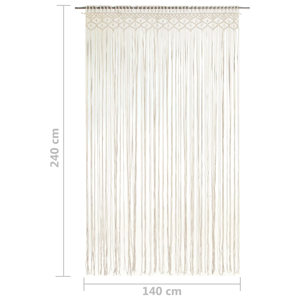 vidaXL Perdea macrame, 140 x 240 cm, bumbac
