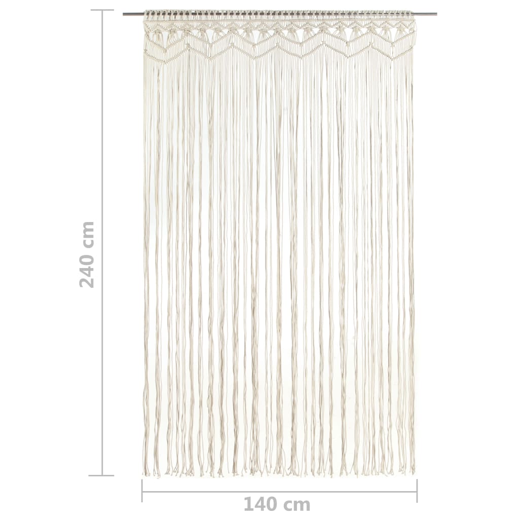 vidaXL Perdea macrame, 140 x 240 cm, bumbac vidaXL Perdea macrame, 140 x 240 cm, bumbac