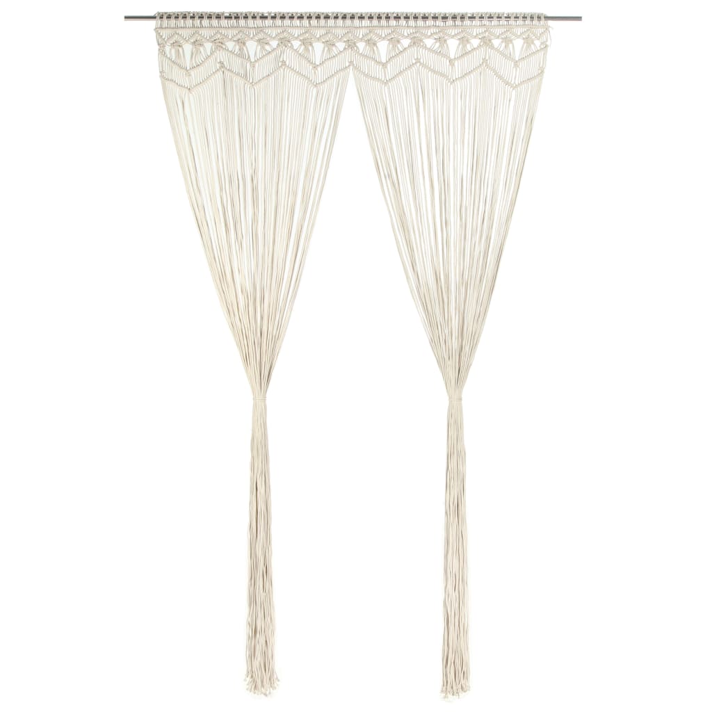 vidaXL Perdea macrame, 140 x 240 cm, bumbac vidaXL Perdea macrame, 140 x 240 cm, bumbac