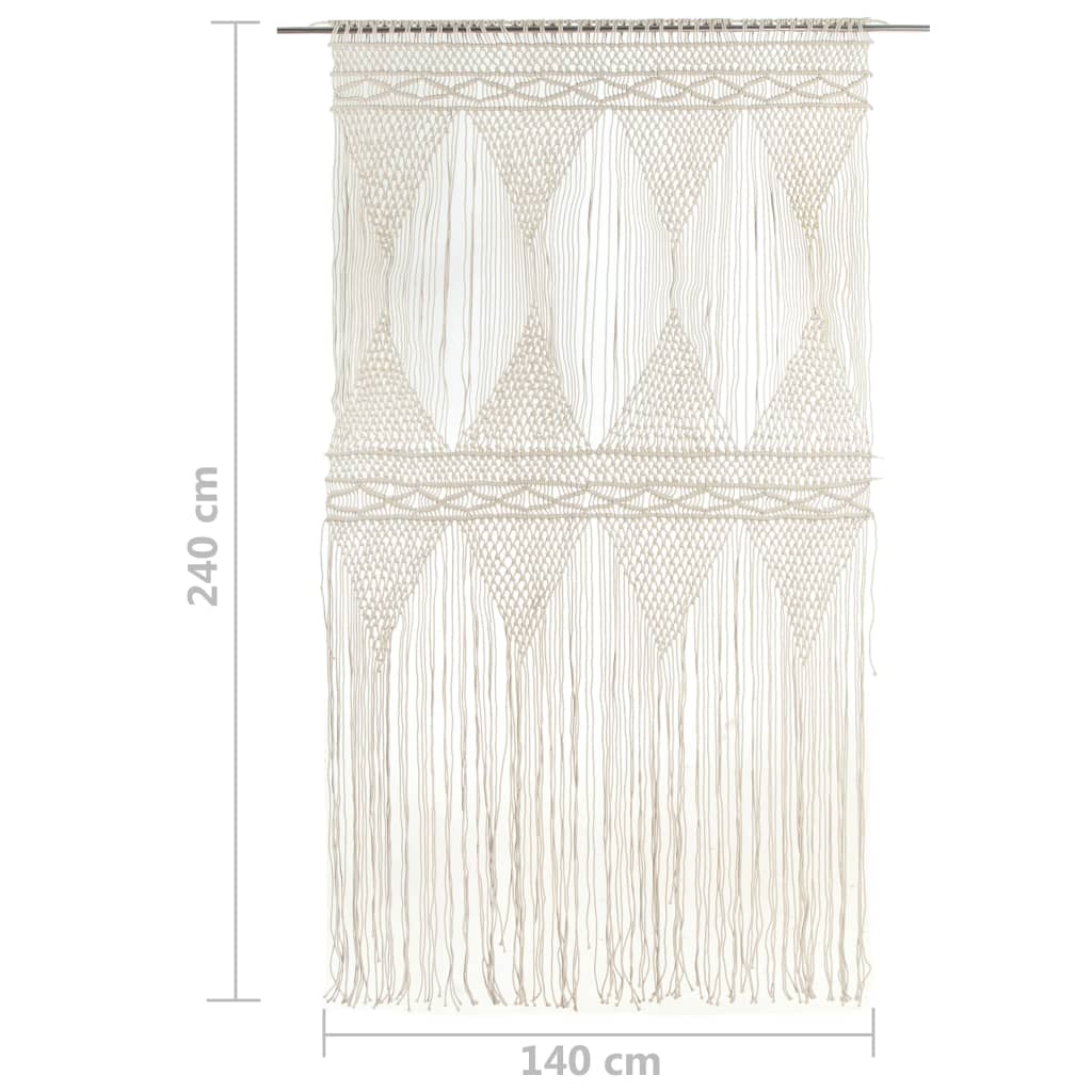 vidaXL Perdea macrame, 140 x 240 cm, bumbac vidaXL Perdea macrame, 140 x 240 cm, bumbac