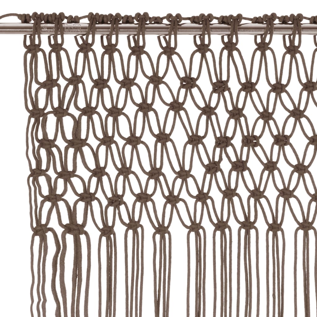 vidaXL Perdea macrame, gri taupe,140 x 240 cm, bumbac vidaXL Perdea macrame, gri taupe,140 x 240 cm, bumbac