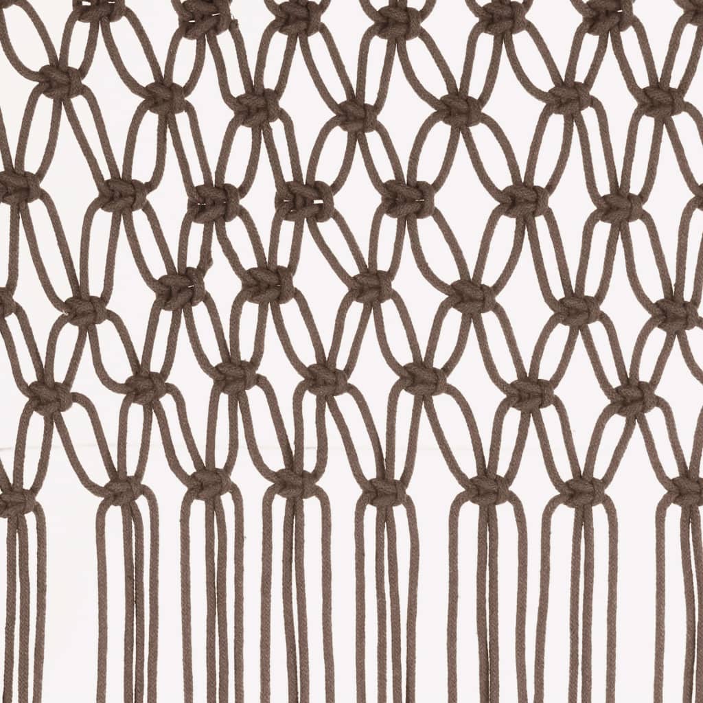 vidaXL Perdea macrame, gri taupe,140 x 240 cm, bumbac vidaXL Perdea macrame, gri taupe,140 x 240 cm, bumbac