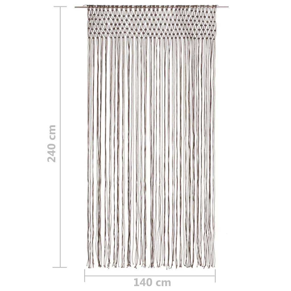 vidaXL Perdea macrame, gri taupe,140 x 240 cm, bumbac vidaXL Perdea macrame, gri taupe,140 x 240 cm, bumbac