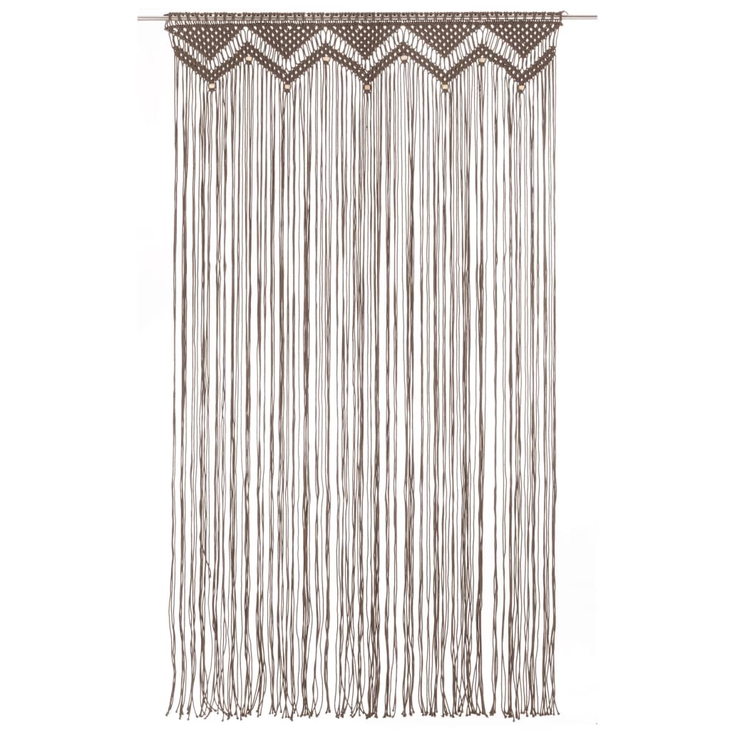 vidaXL Perdea macrame, gri taupe,140 x 240 cm, bumbac vidaXL Perdea macrame, gri taupe,140 x 240 cm, bumbac