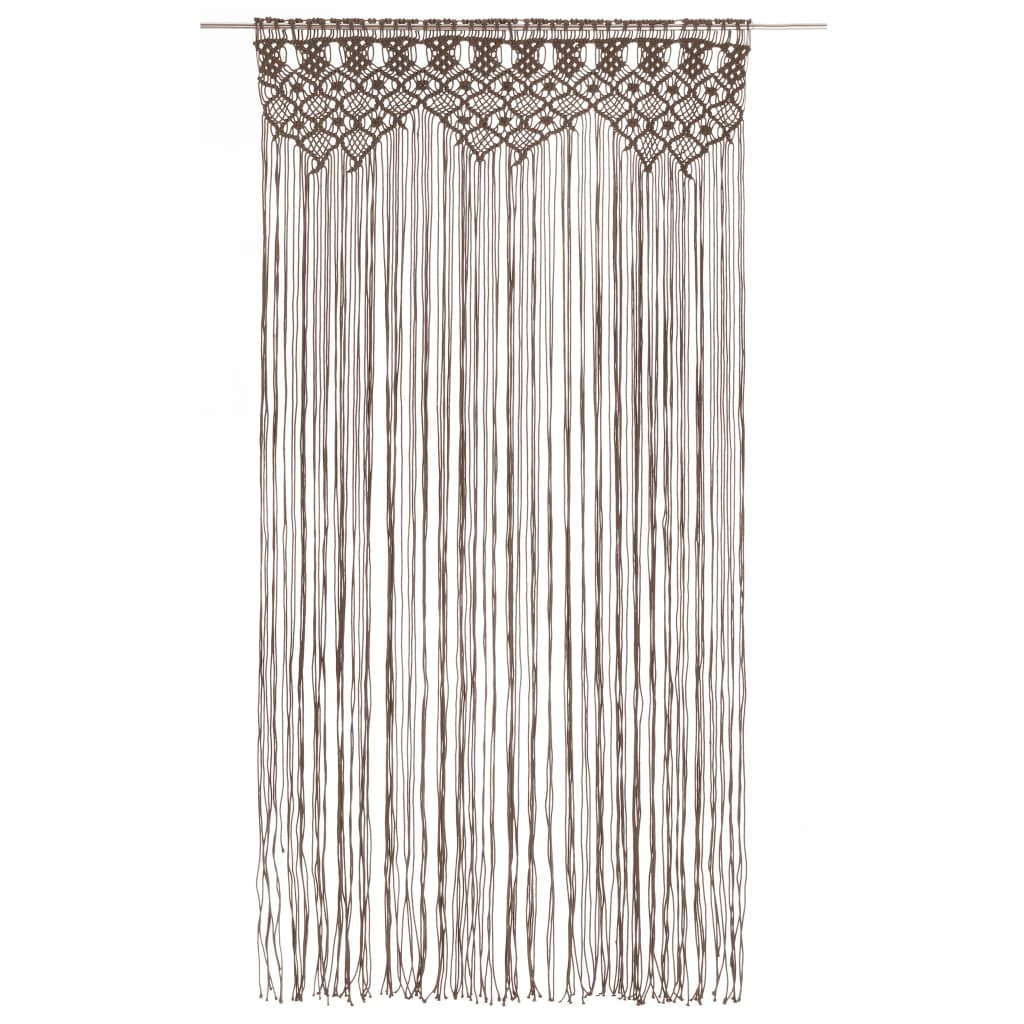 vidaXL Perdea macrame, gri taupe,140 x 240 cm, bumbac vidaXL Perdea macrame, gri taupe,140 x 240 cm, bumbac