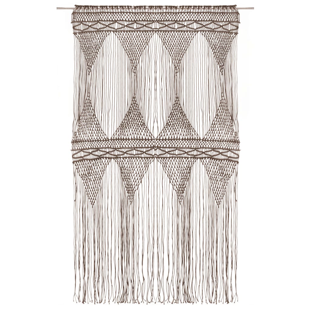 vidaXL Perdea macrame, gri taupe,140 x 240 cm, bumbac vidaXL Perdea macrame, gri taupe,140 x 240 cm, bumbac