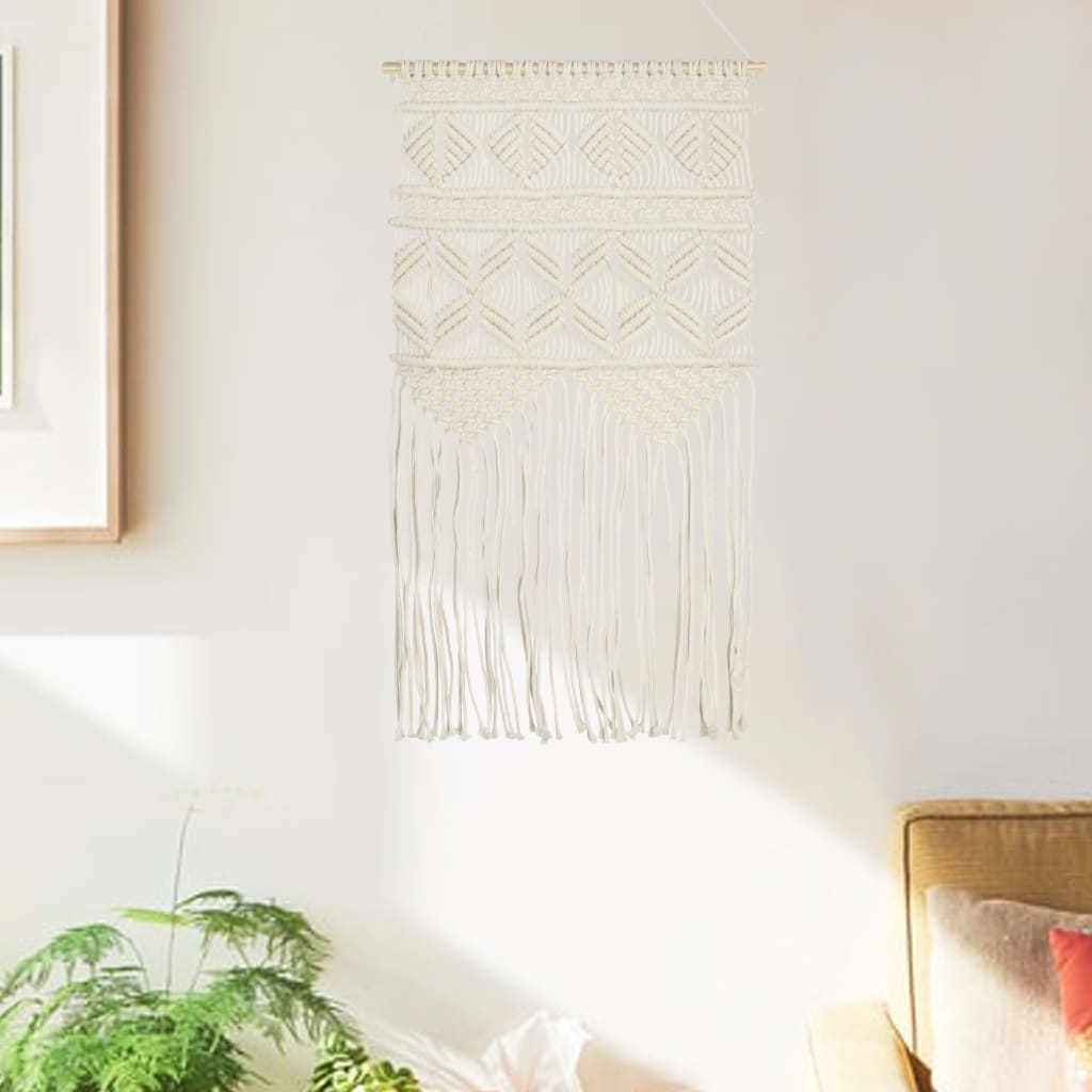 vidaXL Cuier de perete macrame, 40x80, bumbac vidaXL Cuier de perete macrame, 40x80, bumbac
