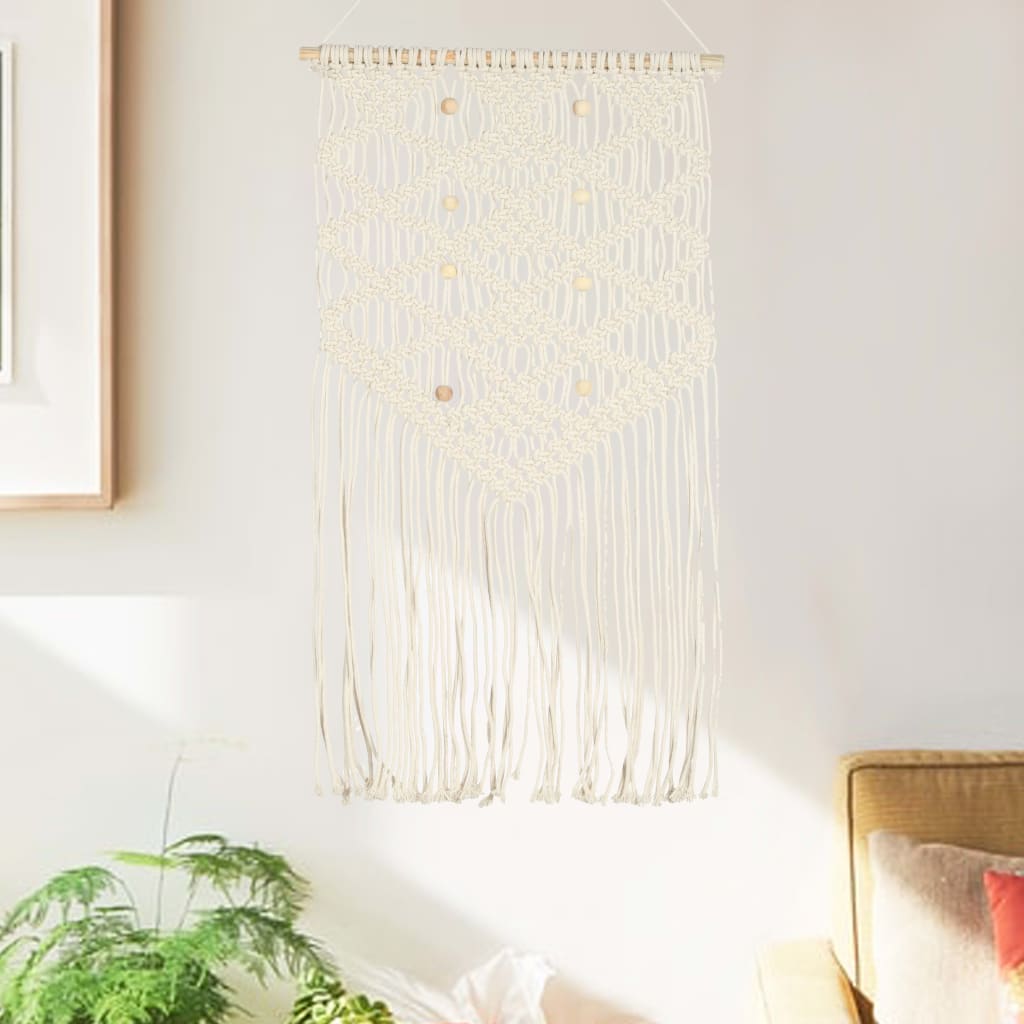 vidaXL Cuier de perete Macrame, 40x80, bumbac vidaXL Cuier de perete Macrame, 40x80, bumbac