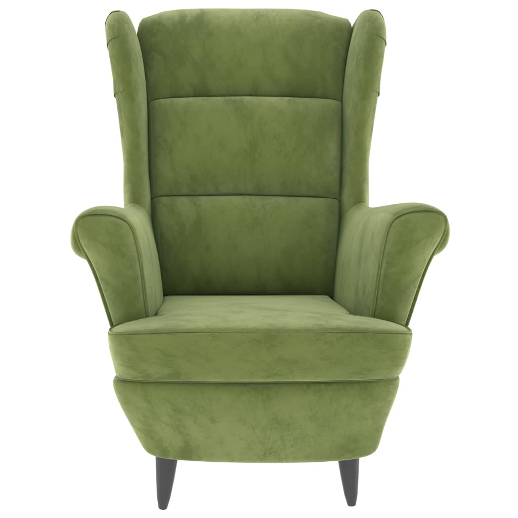 vidaXL Fotoliu, verde deschis, catifea