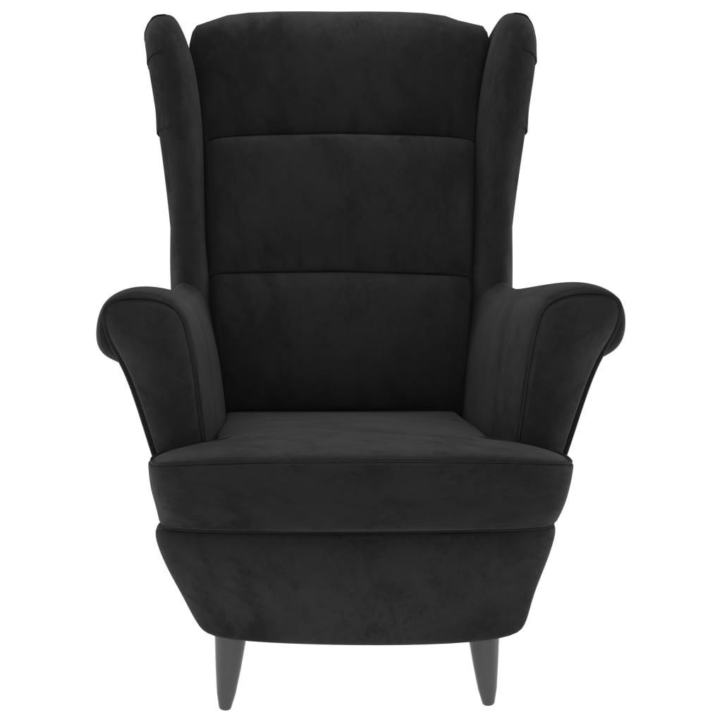 vidaXL Fotoliu, negru, catifea vidaXL Fotoliu, negru, catifea