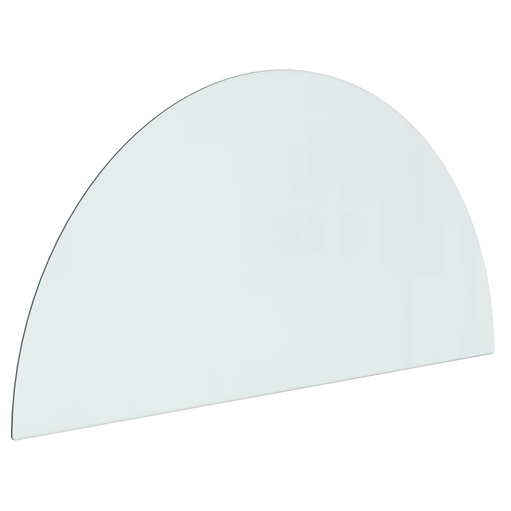 vidaXL Placă de sticlă pentru șemineu, semi-rotundă, 1000x500 mm vidaXL Placă de sticlă pentru șemineu, semi-rotundă, 1000x500 mm