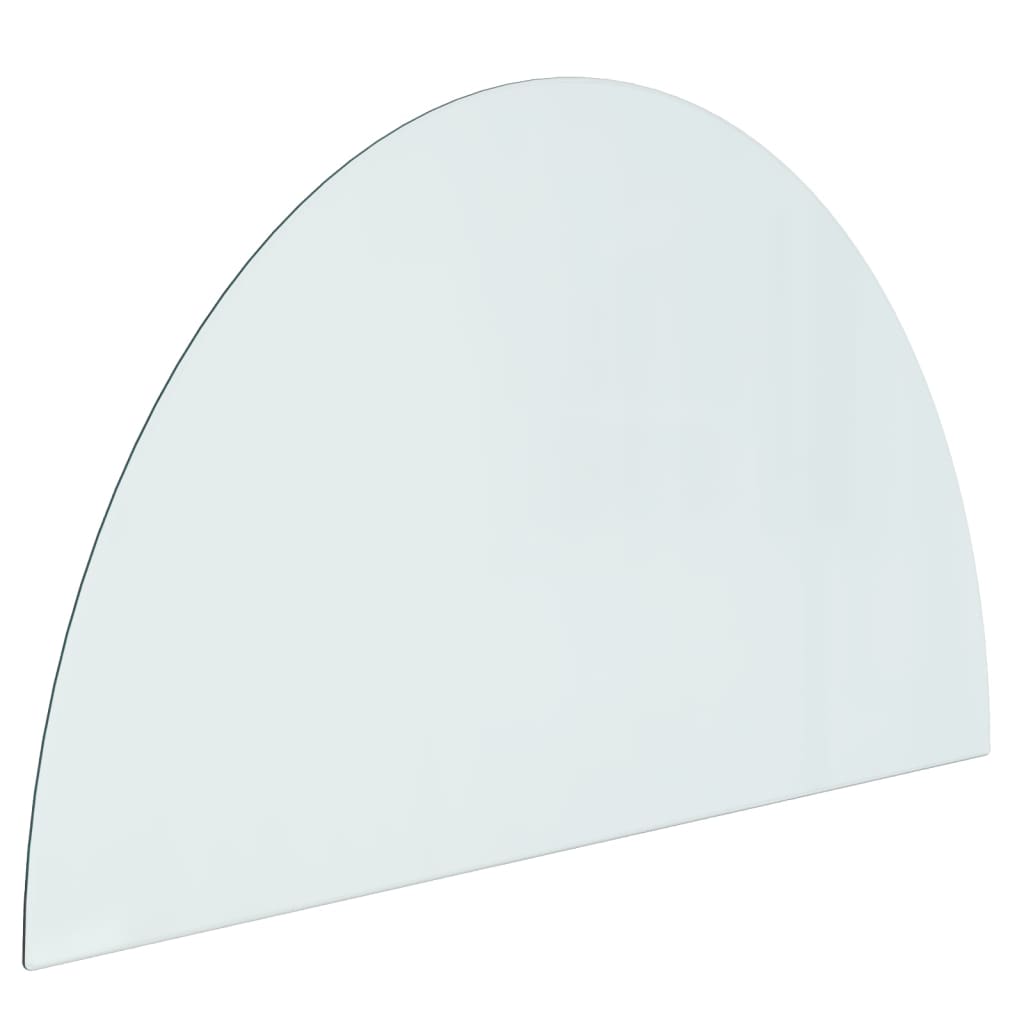 vidaXL Placă de sticlă pentru șemineu, semi-rotundă, 1000x600 mm vidaXL Placă de sticlă pentru șemineu, semi-rotundă, 1000x600 mm