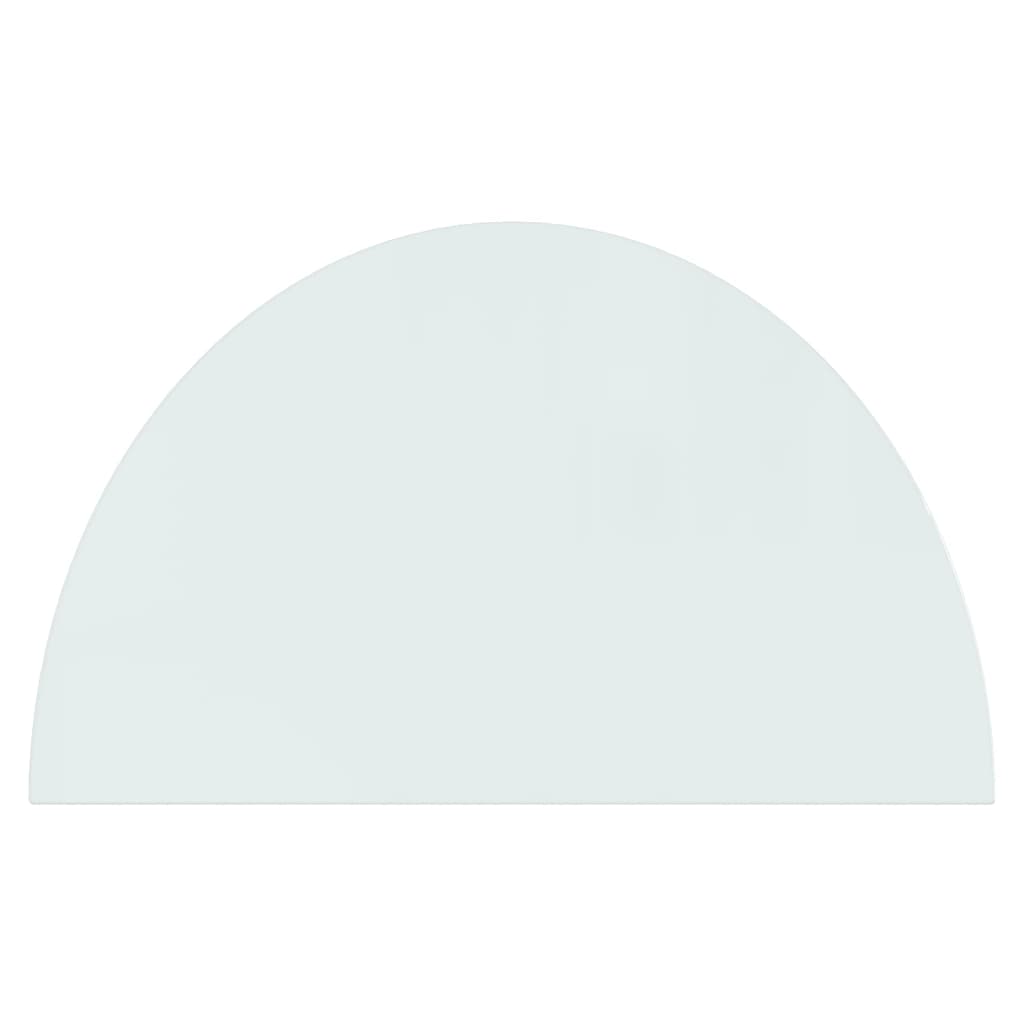 vidaXL Placă de sticlă pentru șemineu, semi-rotundă, 1000x600 mm vidaXL Placă de sticlă pentru șemineu, semi-rotundă, 1000x600 mm
