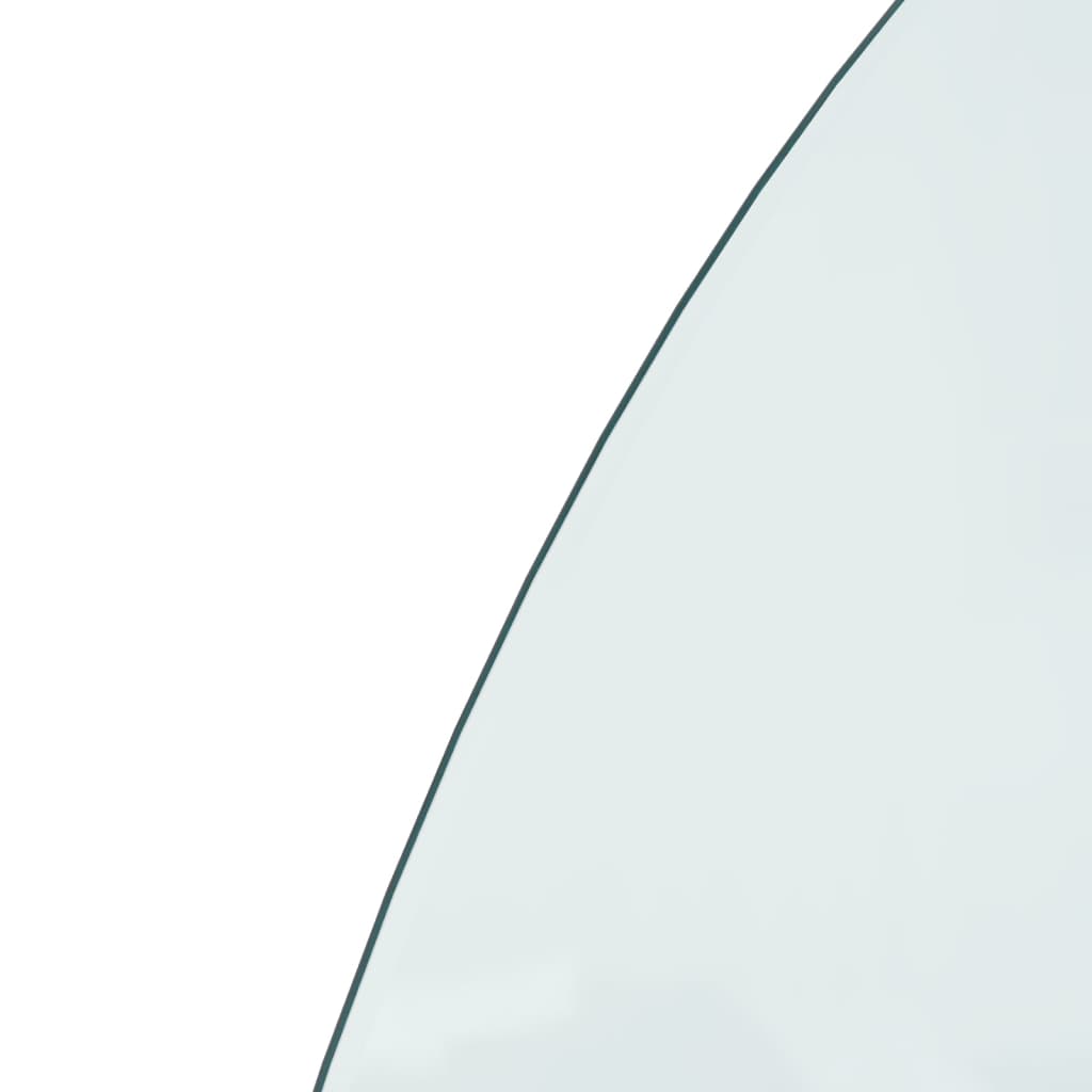 vidaXL Placă de sticlă pentru șemineu, semi-rotundă, 1000x600 mm vidaXL Placă de sticlă pentru șemineu, semi-rotundă, 1000x600 mm