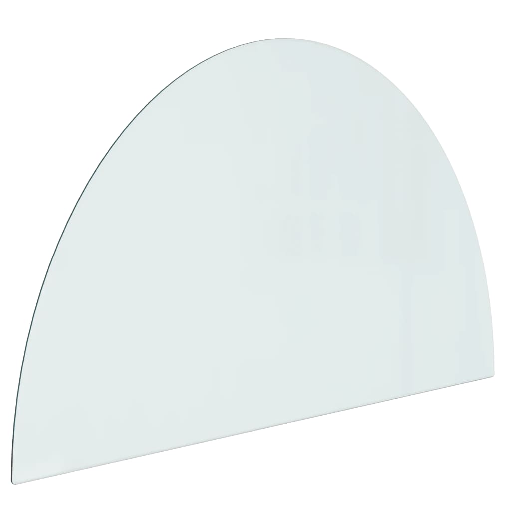 vidaXL Placă de sticlă pentru șemineu, semi-rotundă, 1000x600 mm vidaXL Placă de sticlă pentru șemineu, semi-rotundă, 1000x600 mm