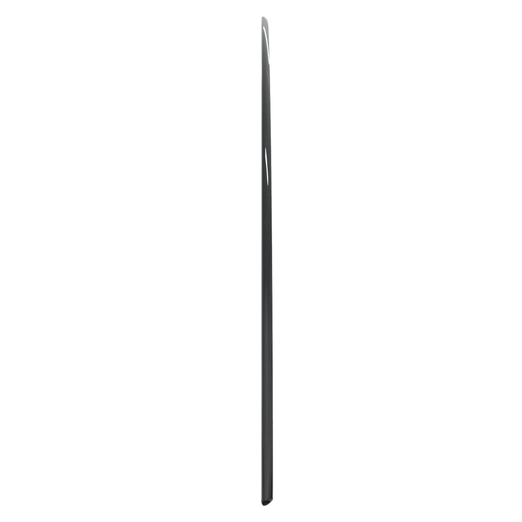 vidaXL Placă de sticlă pentru șemineu, semi-rotundă, 1200x500 mm