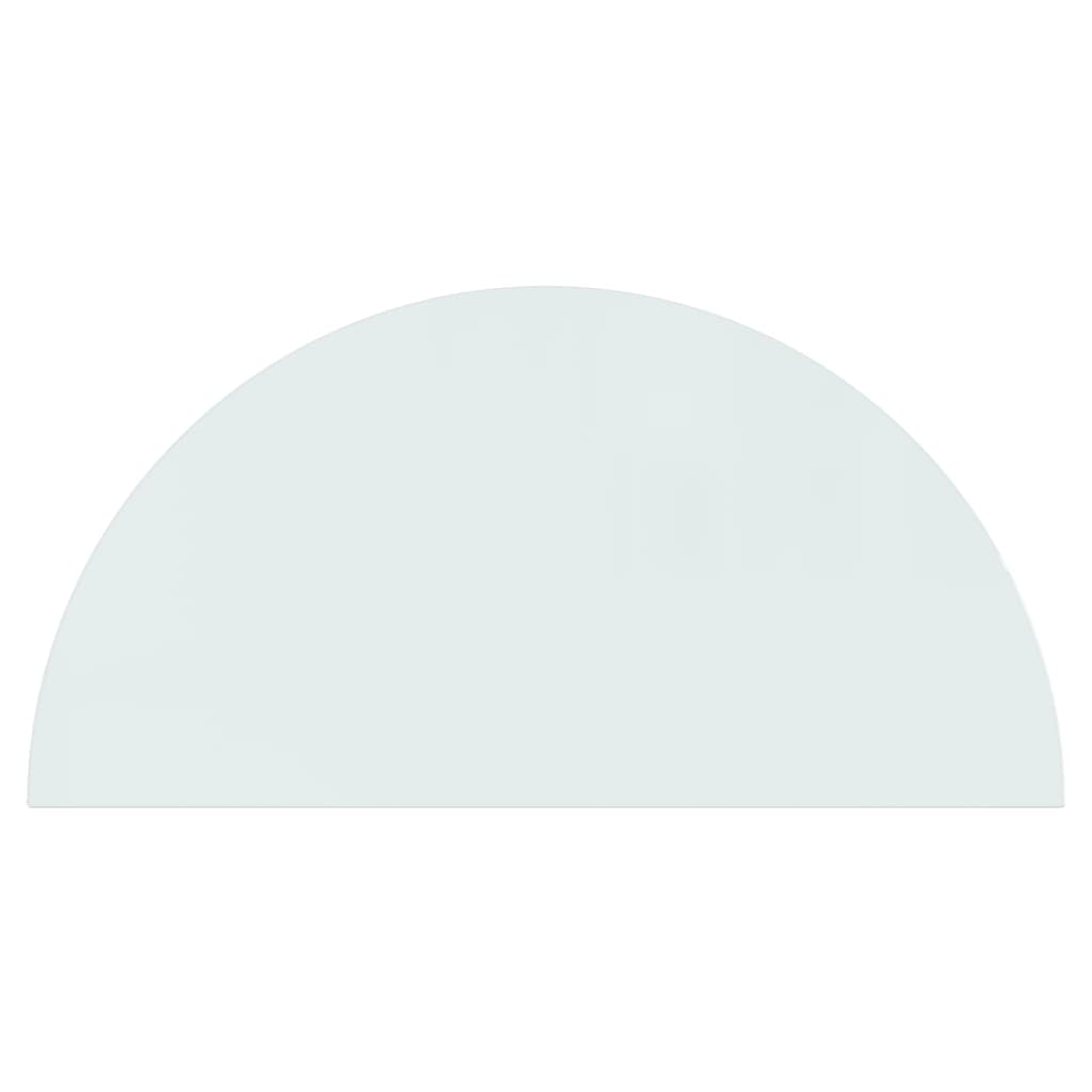 vidaXL Placă de sticlă pentru șemineu, semi-rotundă, 1200x600 mm vidaXL Placă de sticlă pentru șemineu, semi-rotundă, 1200x600 mm