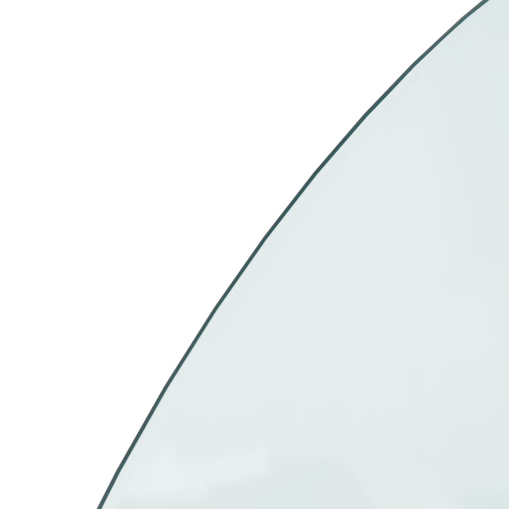vidaXL Placă de sticlă pentru șemineu, semi-rotundă, 1200x600 mm vidaXL Placă de sticlă pentru șemineu, semi-rotundă, 1200x600 mm