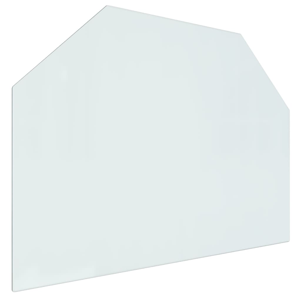 vidaXL Placă de sticlă pentru șemineu, hexagonală, 80x60 cm vidaXL Placă de sticlă pentru șemineu, hexagonală, 80x60 cm