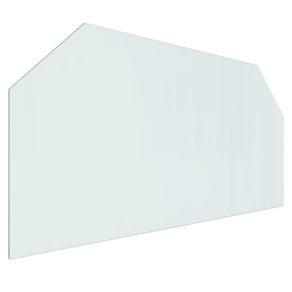 vidaXL Placă de sticlă pentru șemineu, hexagonală, 120x60 cm