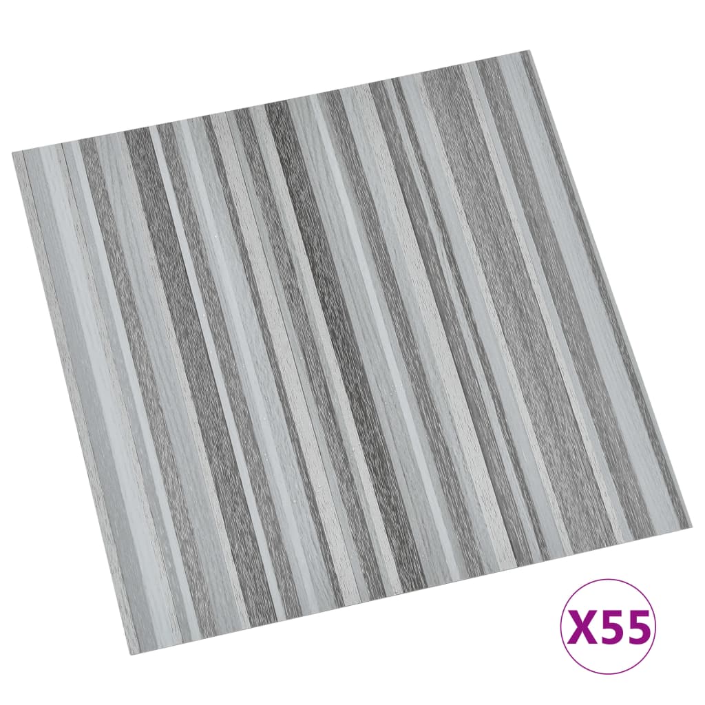 vidaXL Plăci pardoseală autoadezive 55 buc. gri deschis PVC 5,11 m² vidaXL Plăci pardoseală autoadezive 55 buc. gri deschis PVC 5,11 m²