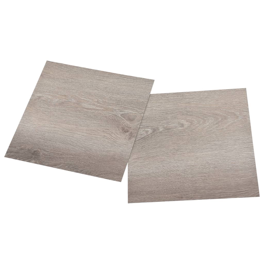vidaXL Plăci de pardoseală autoadezive 55 buc. gri taupe PVC 5,11 m²