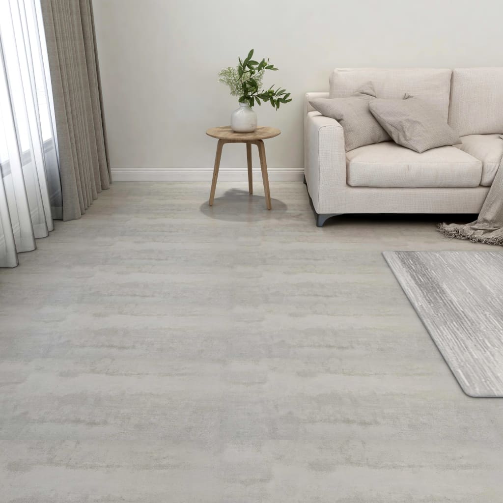 vidaXL Plăci pardoseală autoadezive 55 buc. gri deschis PVC 5,11 m² vidaXL Plăci pardoseală autoadezive 55 buc. gri deschis PVC 5,11 m²