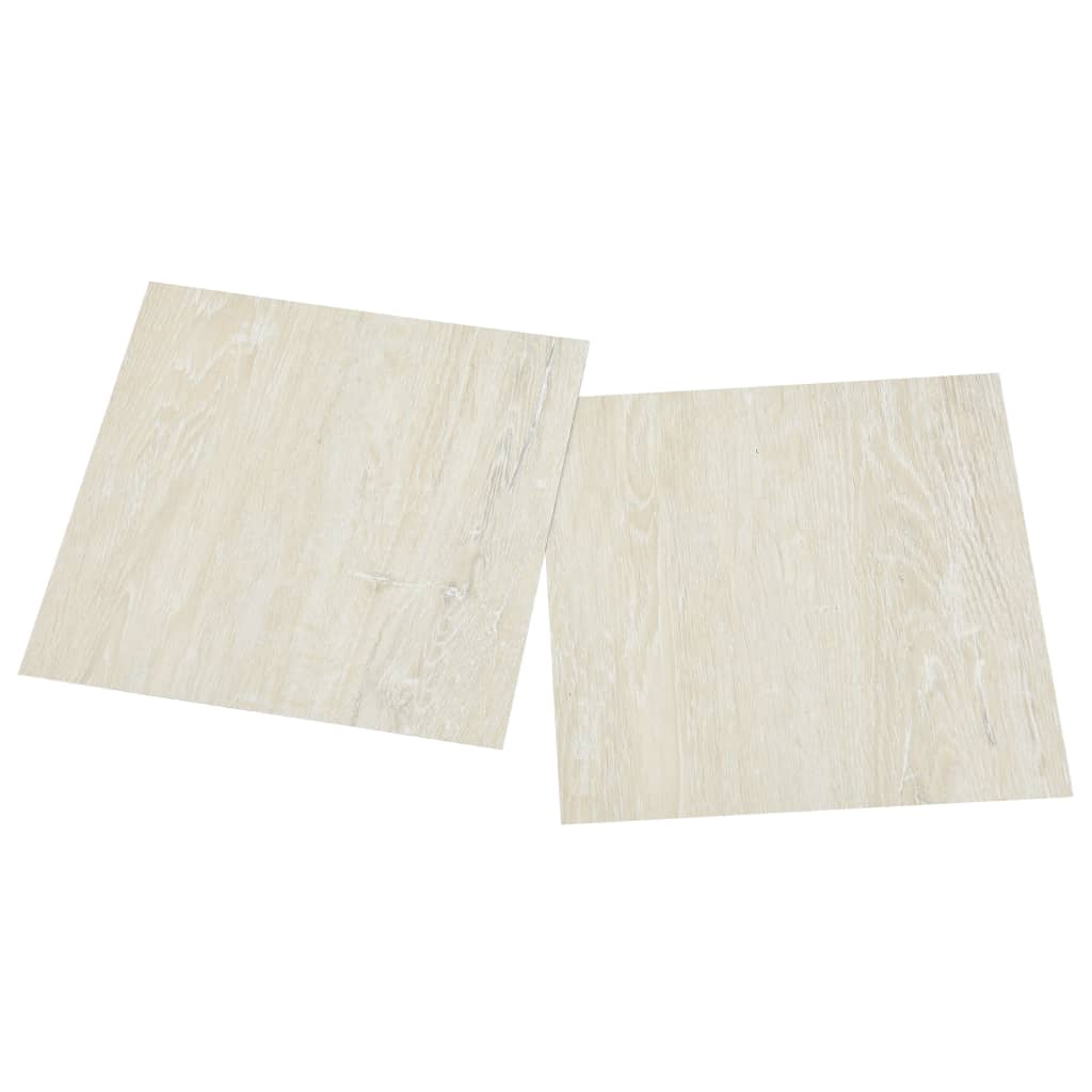 vidaXL Plăci de pardoseală autoadezive, 55 buc., crem, 5,11 m², PVC vidaXL Plăci de pardoseală autoadezive, 55 buc., crem, 5,11 m², PVC